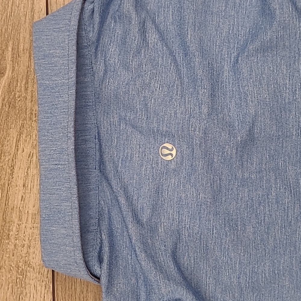 Lululemon Light Blue Recent Solid Large Polo Mens… - image 5